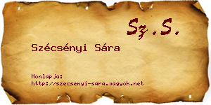 Szécsényi Sára névjegykártya